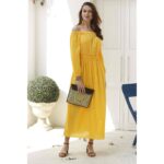 NOVICA-Cotton-off-shoulder-maxi-dress-Marigold-Muse